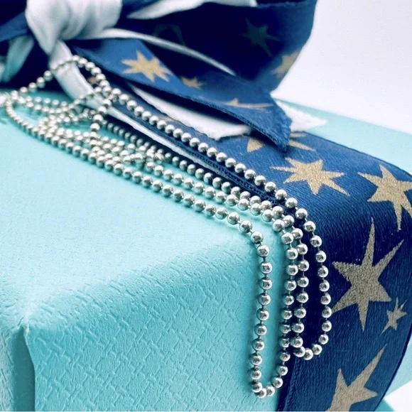 Tiffany & Co. 18” Mini Bead Beaded Necklace Chain in Sterling Silver - Picture 3 of 7